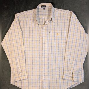 VINTAGE Polo Ralph Lauren Plaid Button Down 90s Polo Jeans Co. Tag Large USA